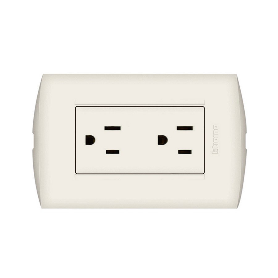 TOMA DOBLE POLARIZADO 15A MODUS STYLE BTICINO AE2228E2M (DESC)