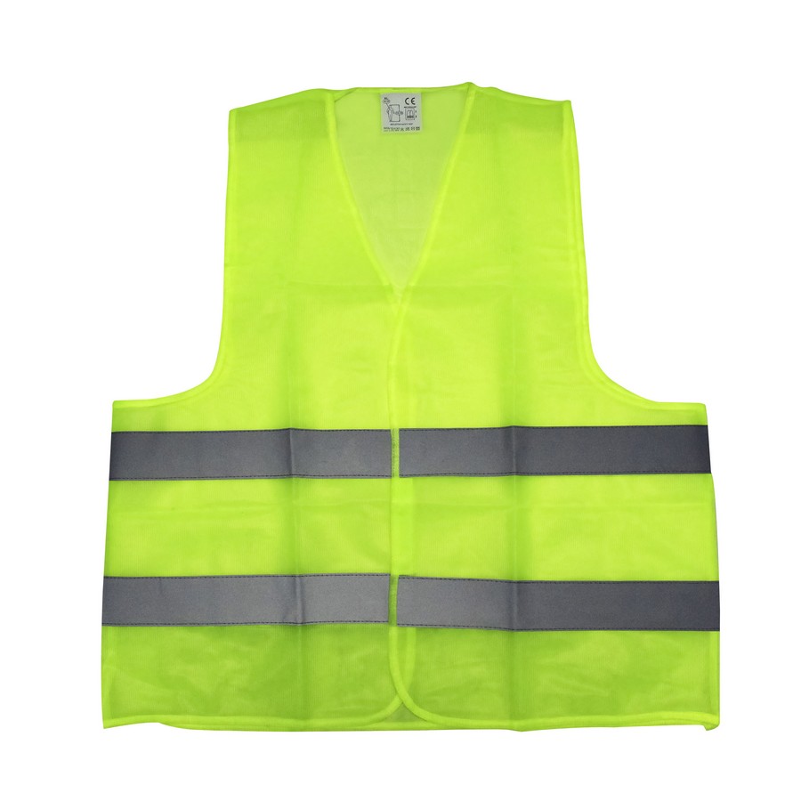 CHALECO DE SEGURIDAD AMARILLO 2 BANDAS GRIS 7A010-71497-CV/9A018-WT-B01