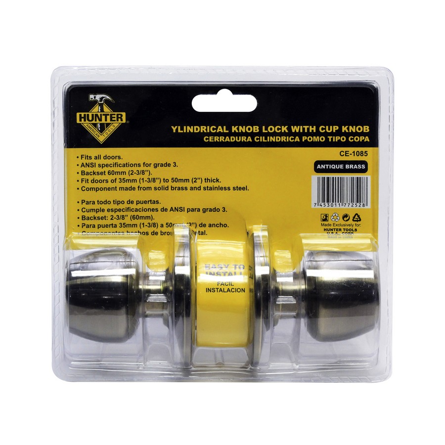 CERRADURA HUNTER C/LLAVE CE-1085 AB (NC)