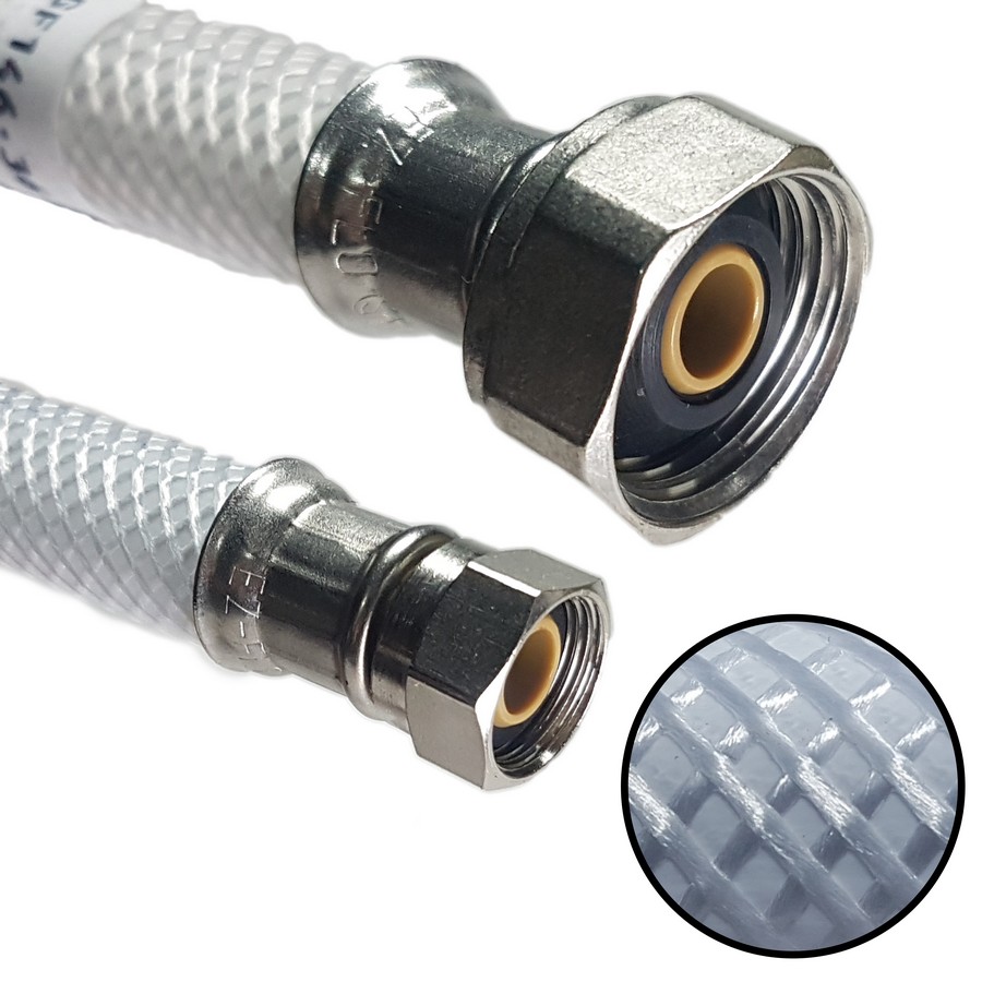 TUBO ABASTO FLEXIBLE EASTMAN PARA LAVABO 1/2 X 1/2 X 20 PULG 48134