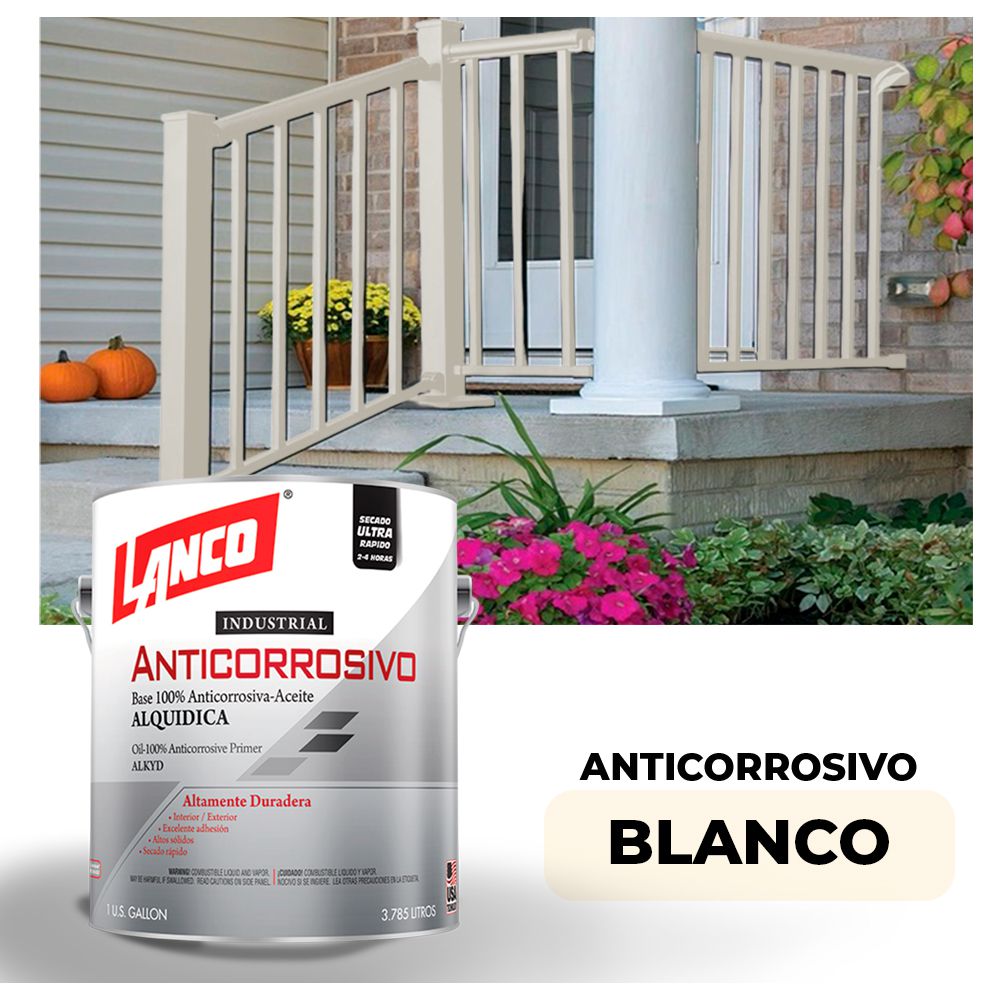 ANTICORROSIVO BRILLO INDUSTRIAL BLANCO GLN LANCO