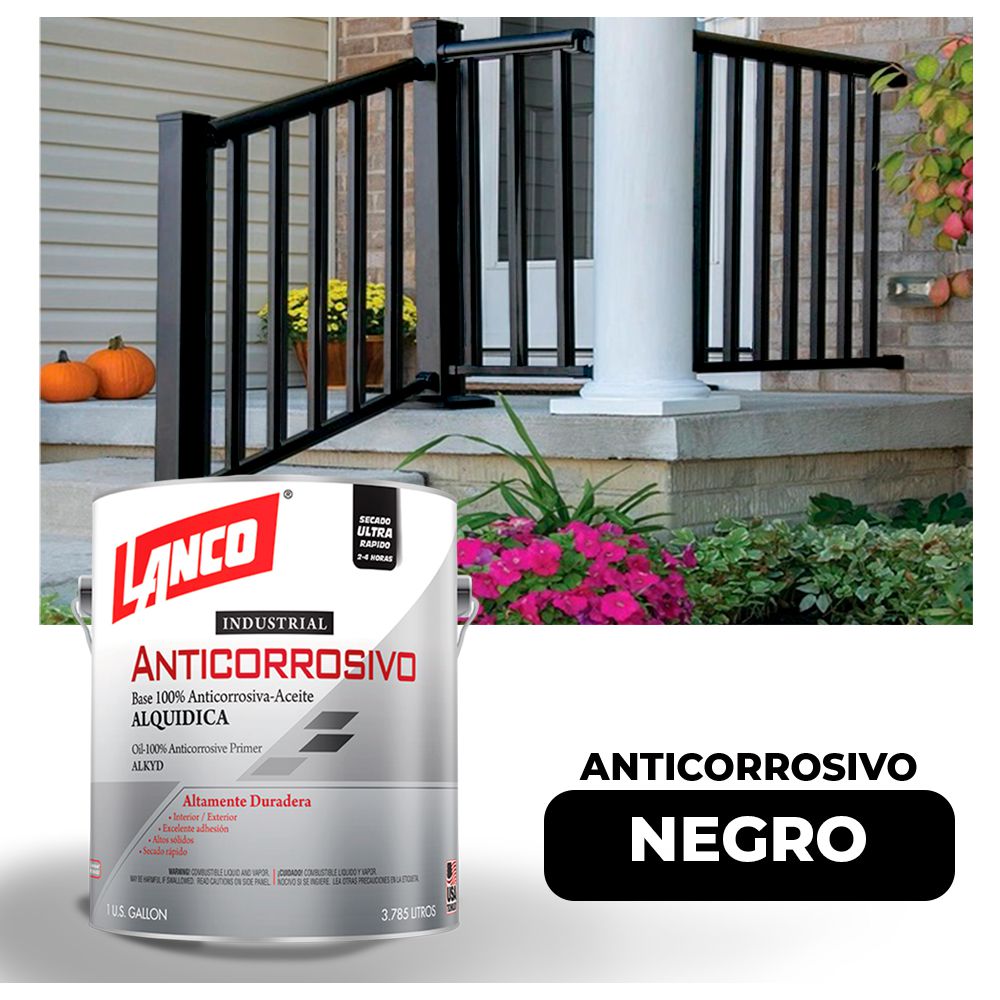 ANTICORROSIVO BRILLO INDUSTRIAL NEGRO GLN LANCO