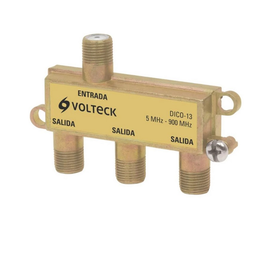 SPLITTER DE 3 VIAS UHF-VHF-FM 5-900MHZ 75OHMS VOLTECK 48476
