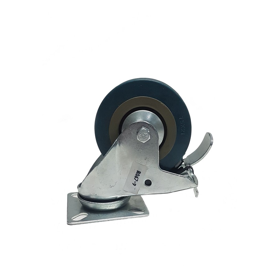 RUEDA GRIS INDUST. GIRAT. CON FRENO 3 PULG RUG03R (NC)