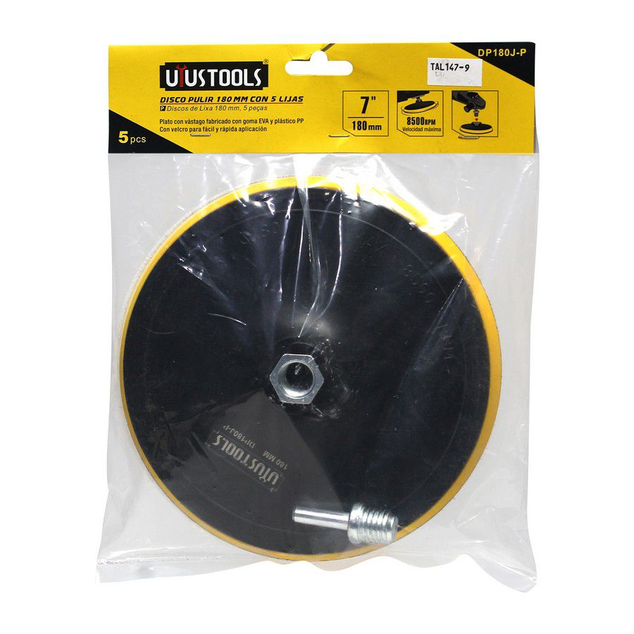 DISCO BASE PARA LIJA BELCRO 7 1/4 PULG 5 LIJAS DP180J