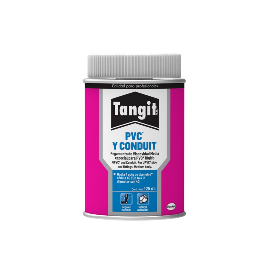 PEGAMENTO PVC Y CONDUIT WET DRY 125 ML. TANGIT