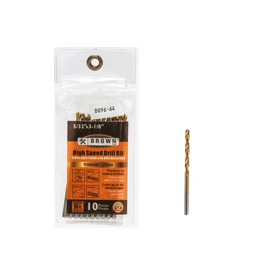 BROCA P/HIERRO 5/32 TITANIO ALTA VELOC. BR210