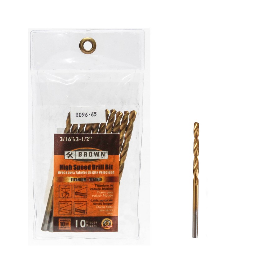 BROCA P/HIERRO 3/16 TITANIO ALTA VELOC. BR212