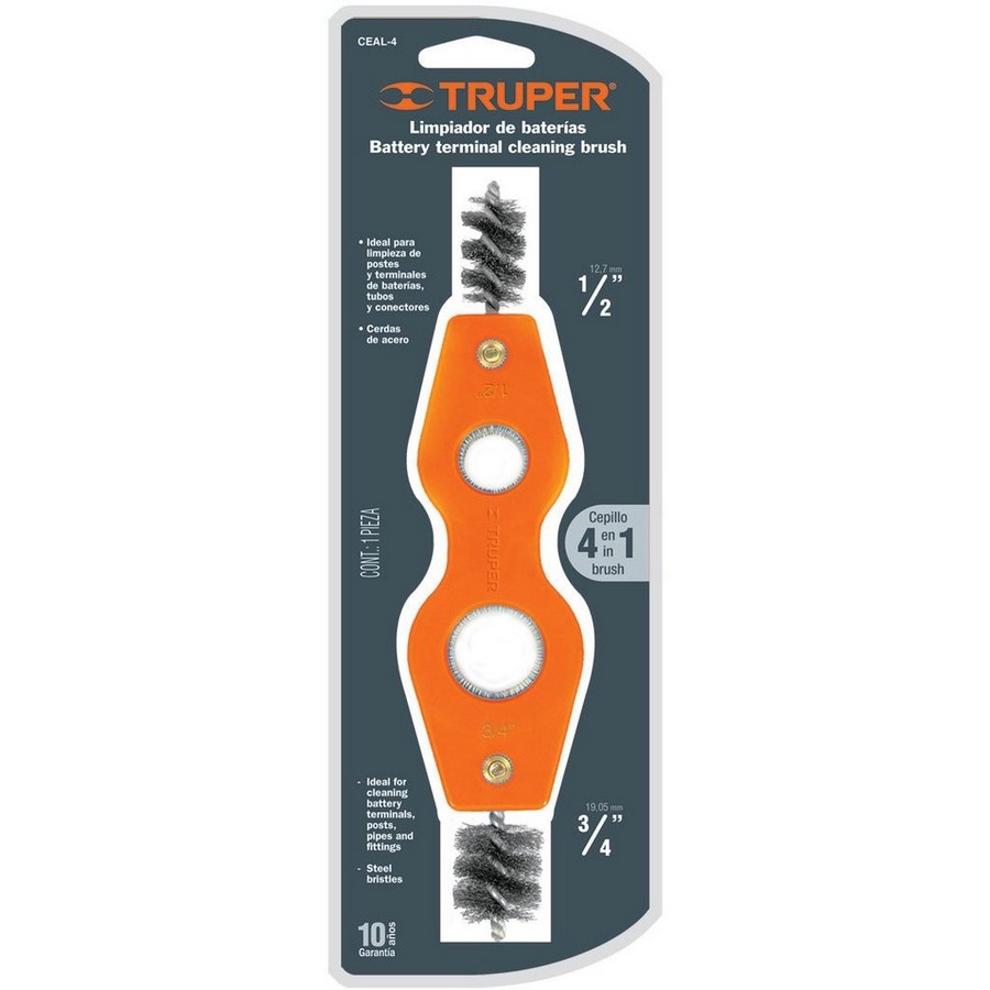 CEPILLO LIMPIADOR P/TERMINALES BATERIA AUTO TRUPER 17110 (DESC)