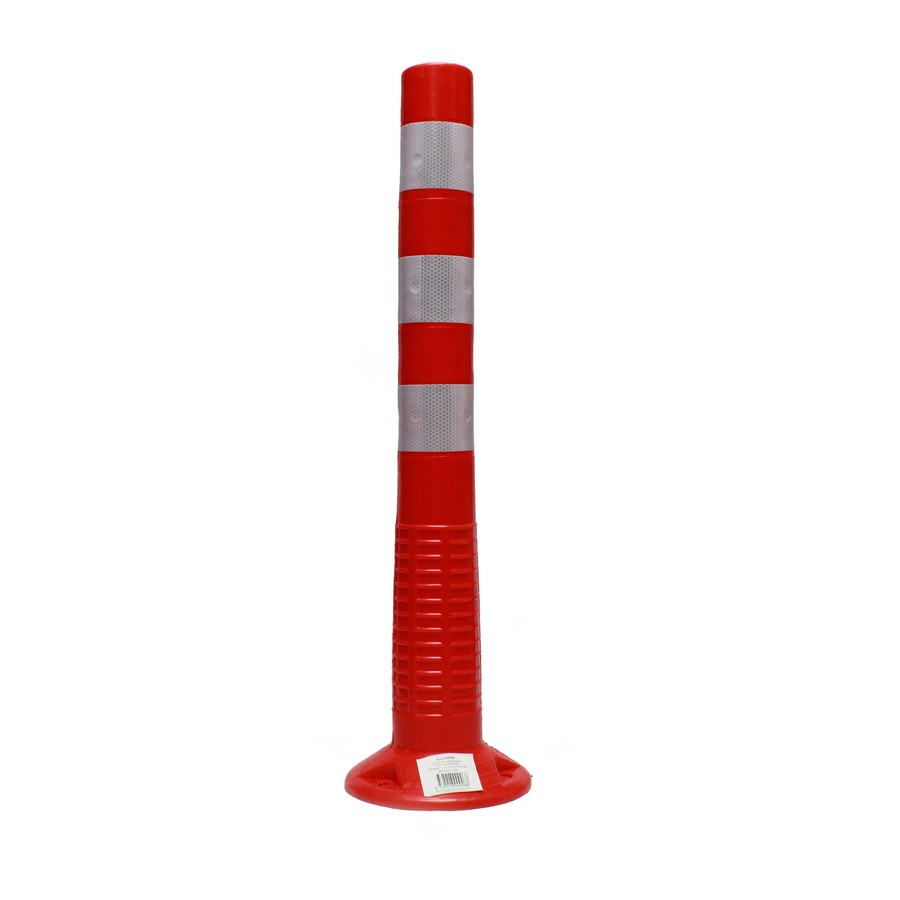 POSTE SEGURIDAD 76CM NARANJA C/BANDA REFLECTIVA ABRO 95374 (DESC)