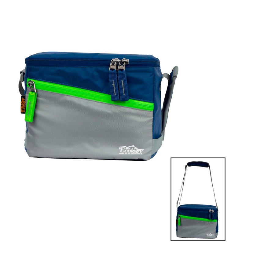 HIELERA SOFT COOLER ECOLOGY AZUL/VERDE/GRIS 10LTS