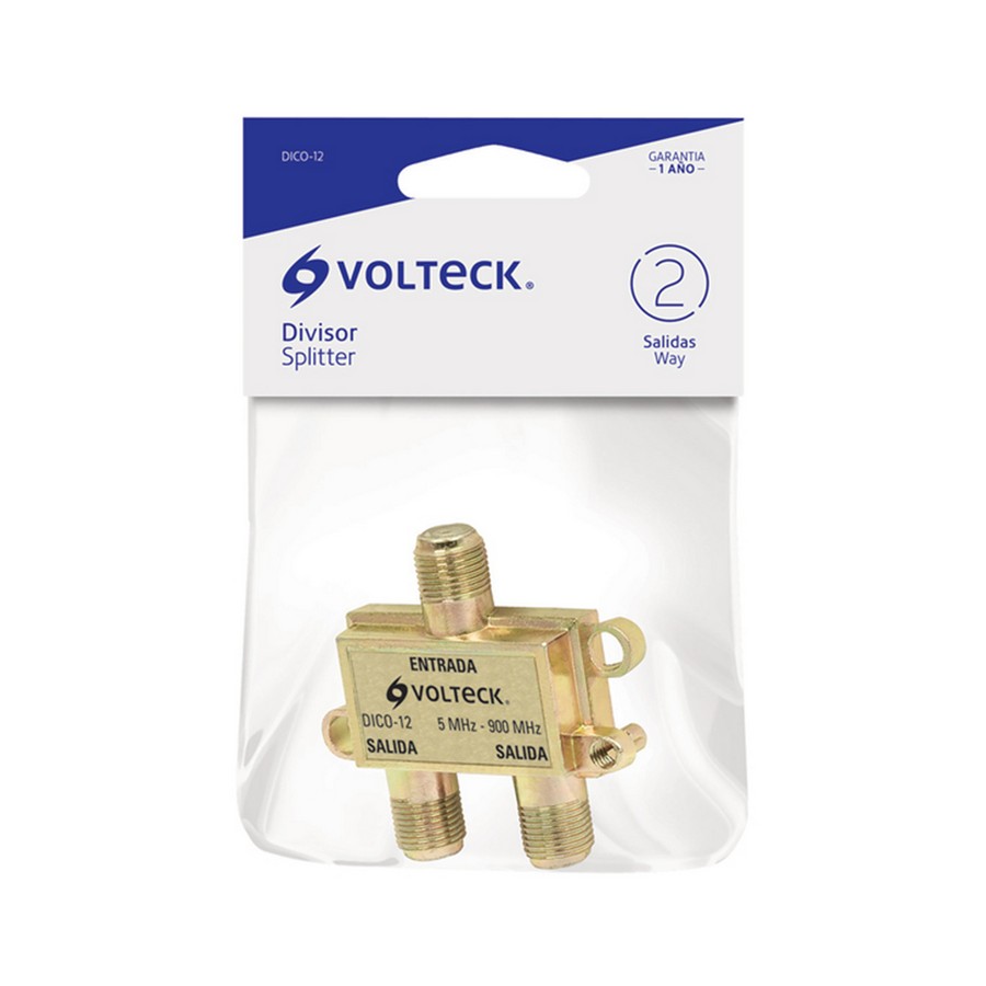 SPLITTER DE 2 VIAS UHF-VHF-FM 5-900MHZ 75OHMS VOLTECK 48475