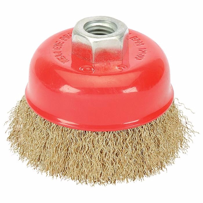 CEPILLO DE COPA PARA PULIDORA ONDULADO 4PULG. X 5/8 TRUPER 11529