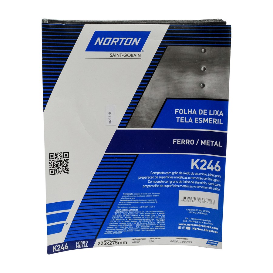 LIJA PARA HIERRO NORTON  K246  Nº 120