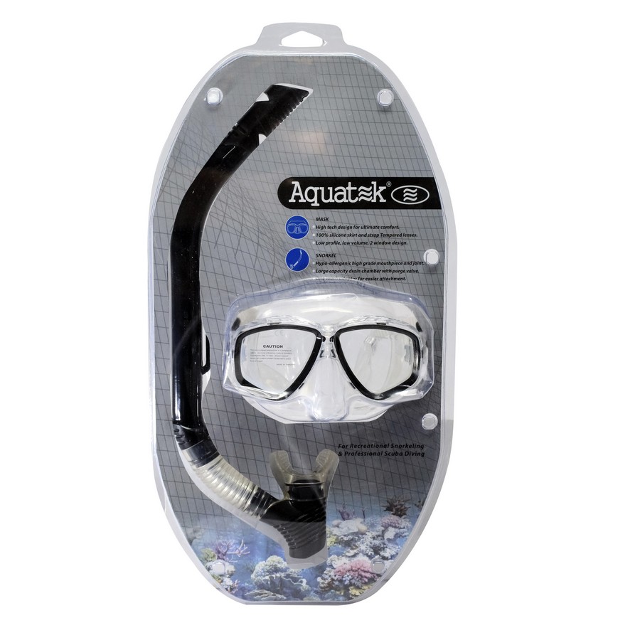 CARETA Y SNORKEL AQU-AQC01-BK