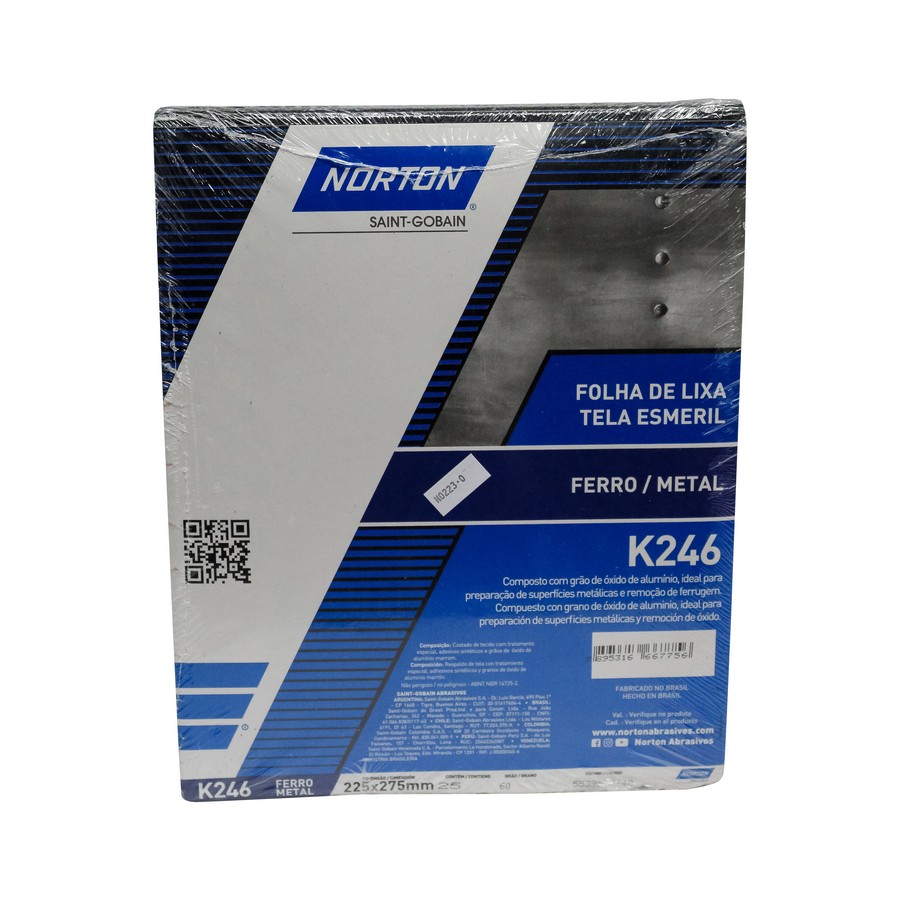 LIJA PARA HIERRO NORTON  K246  Nº 60