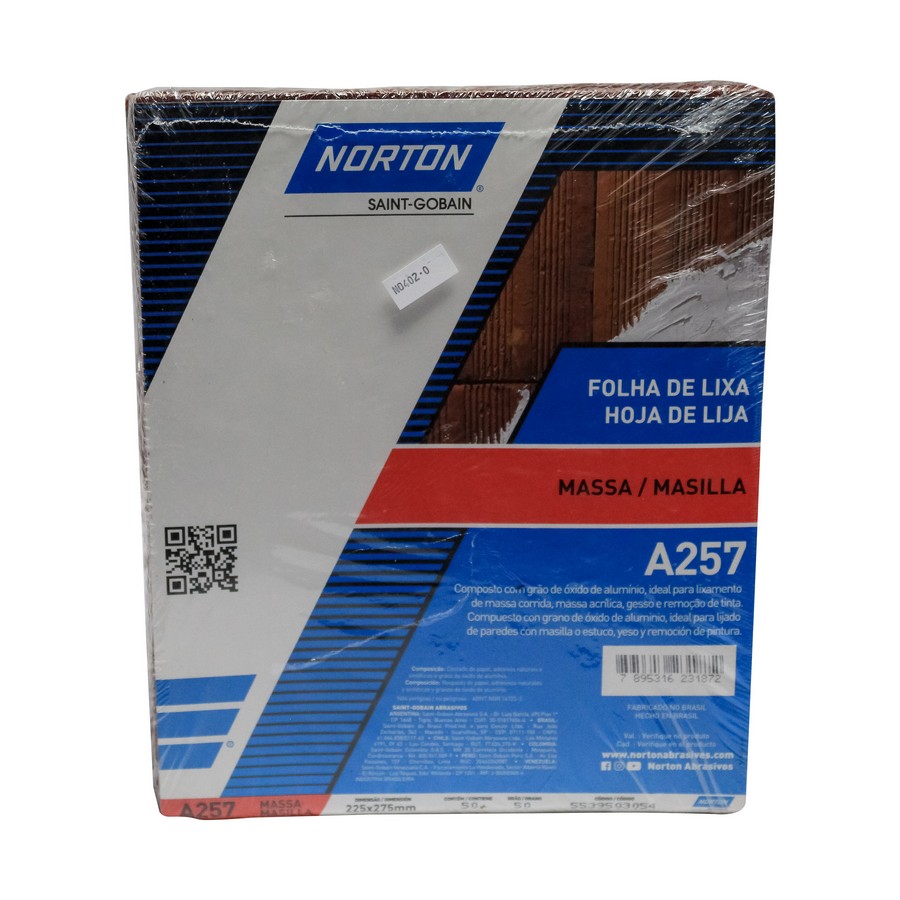 LIJA PARA MADERA NORTON A-257  Nº 50