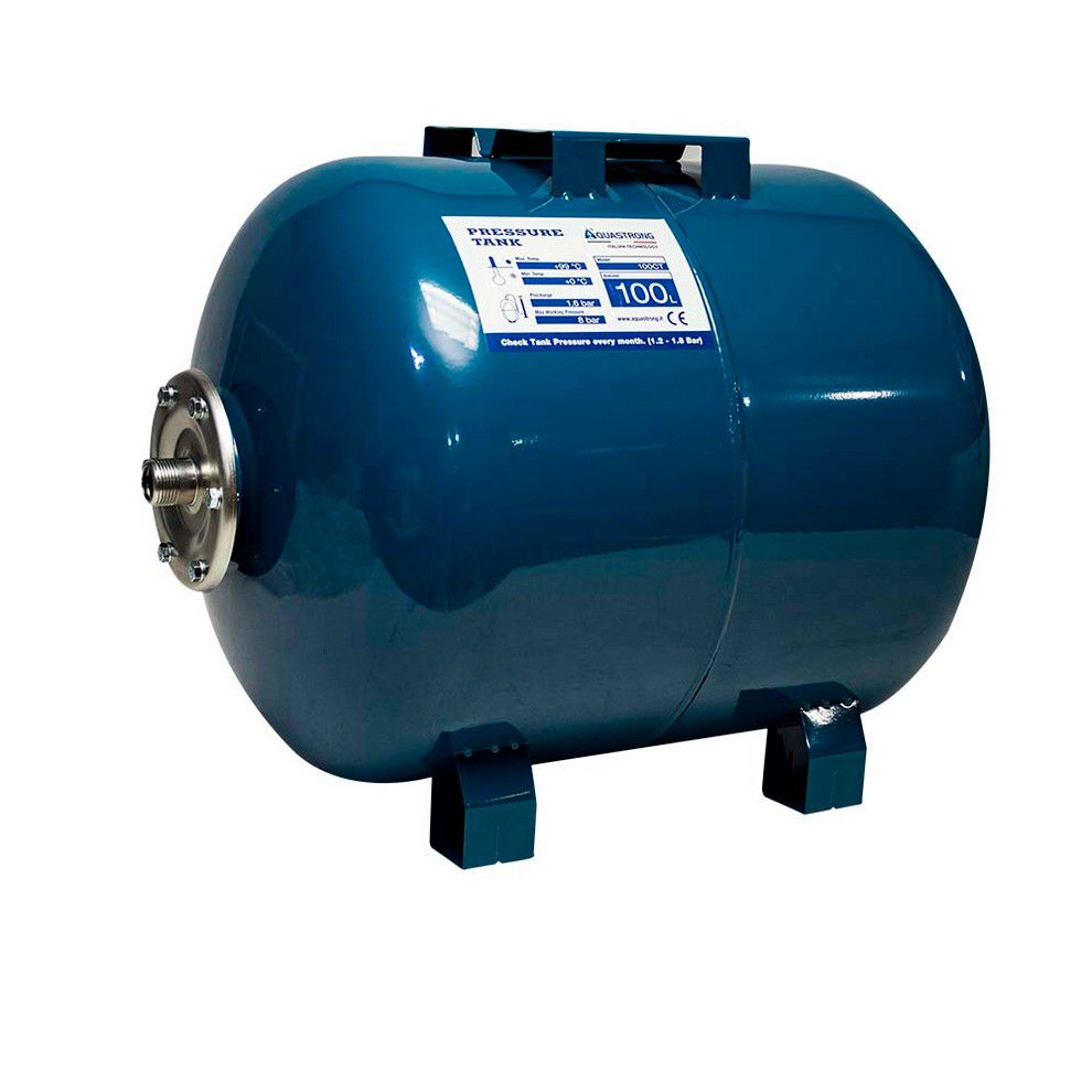 TANQUES DE PRESION AQUASTRONG P/BOMBA 100 LT. / HORIZ. 100CT