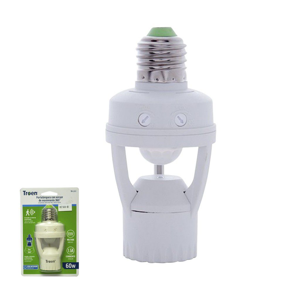 PORTALAMPARA TROEN C/SENSOR D/MOVIMIENTO TR-LS-2