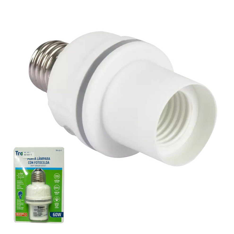 PORTALAMPARA CON SENSOR DE LUZ TR-LS-1