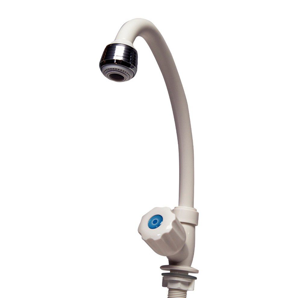 LLAVE FREGADERO ABS BLANCO CUELLO LARGO P-11582