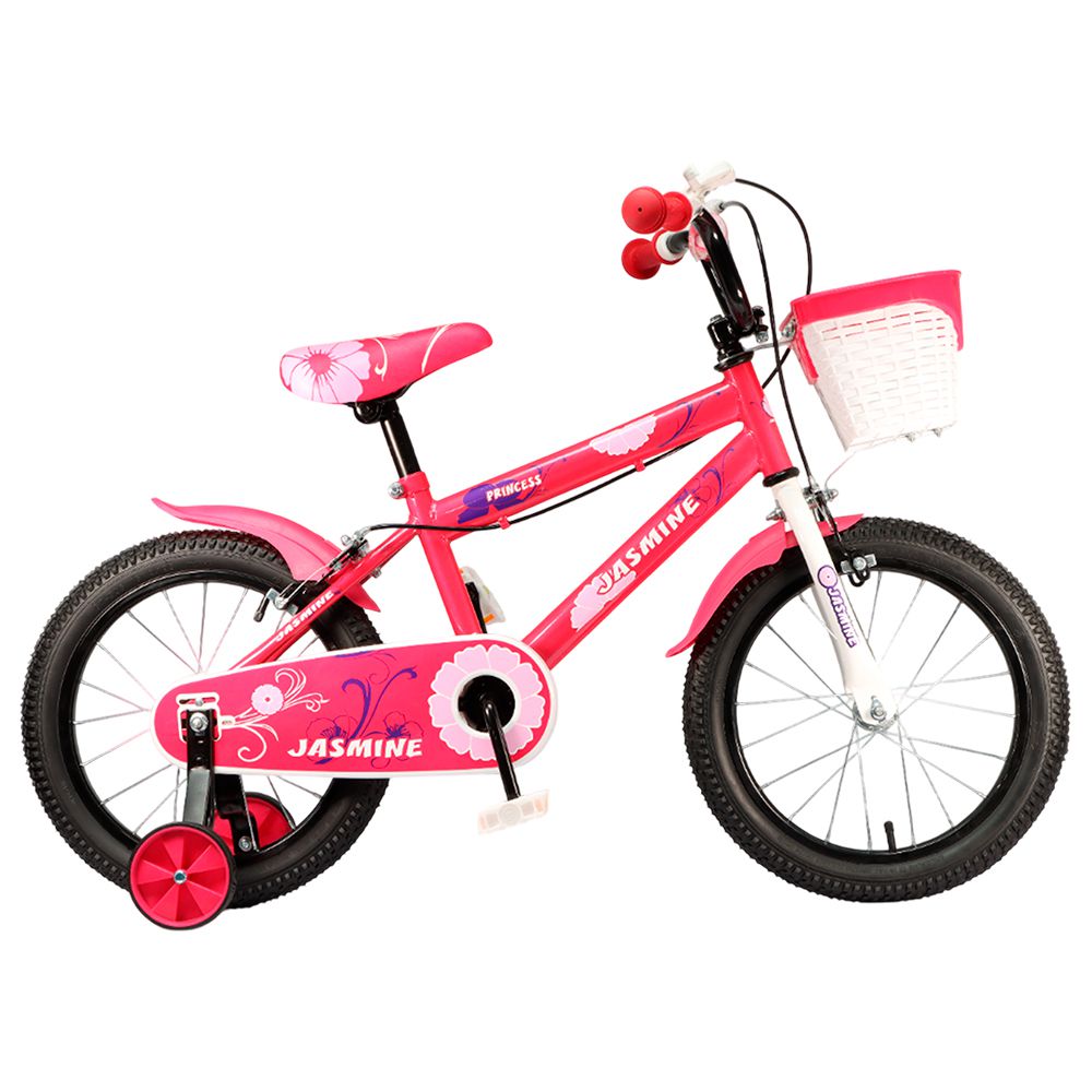 BICICLETA NIÑAS JASMINE RIN 16 ROSA CON CANASTA JAS-16140