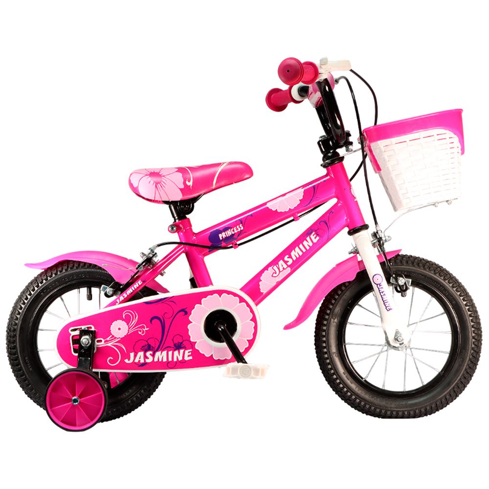 BICICLETA NIÑAS JASMINE RIN 12 ROSA CON CANASTA JAS-EV12123