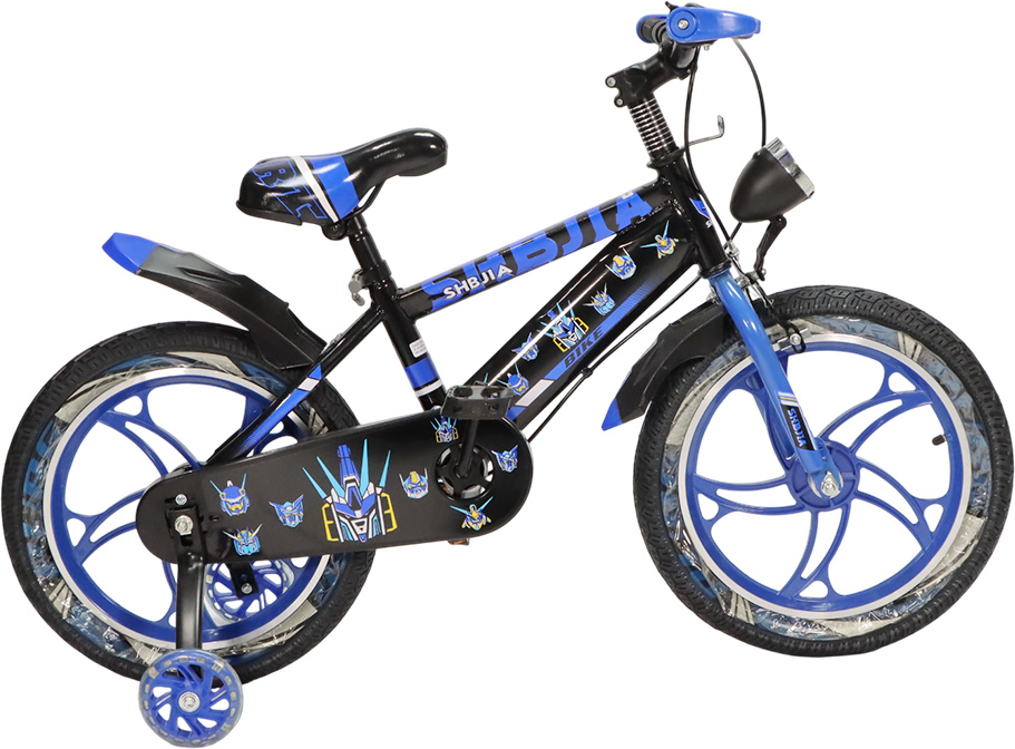 BICICLETA NIÑO SHBEJIA MTB RIN 16 AZUL NEGRO CON LAMPARA TKR