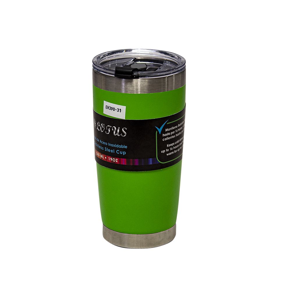 VASO ACERO INOX. COLORES 560ML CV-TH-605