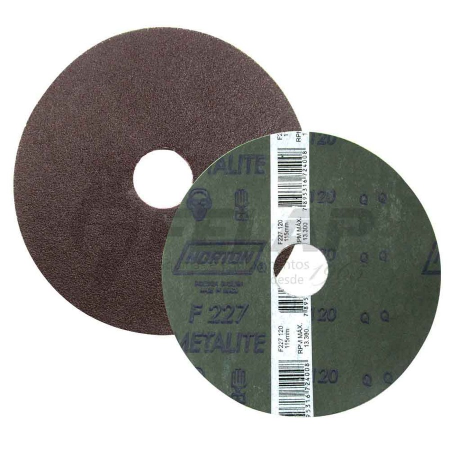 LIJA EN DISCO NORTON F227 7 PULG Nº 120