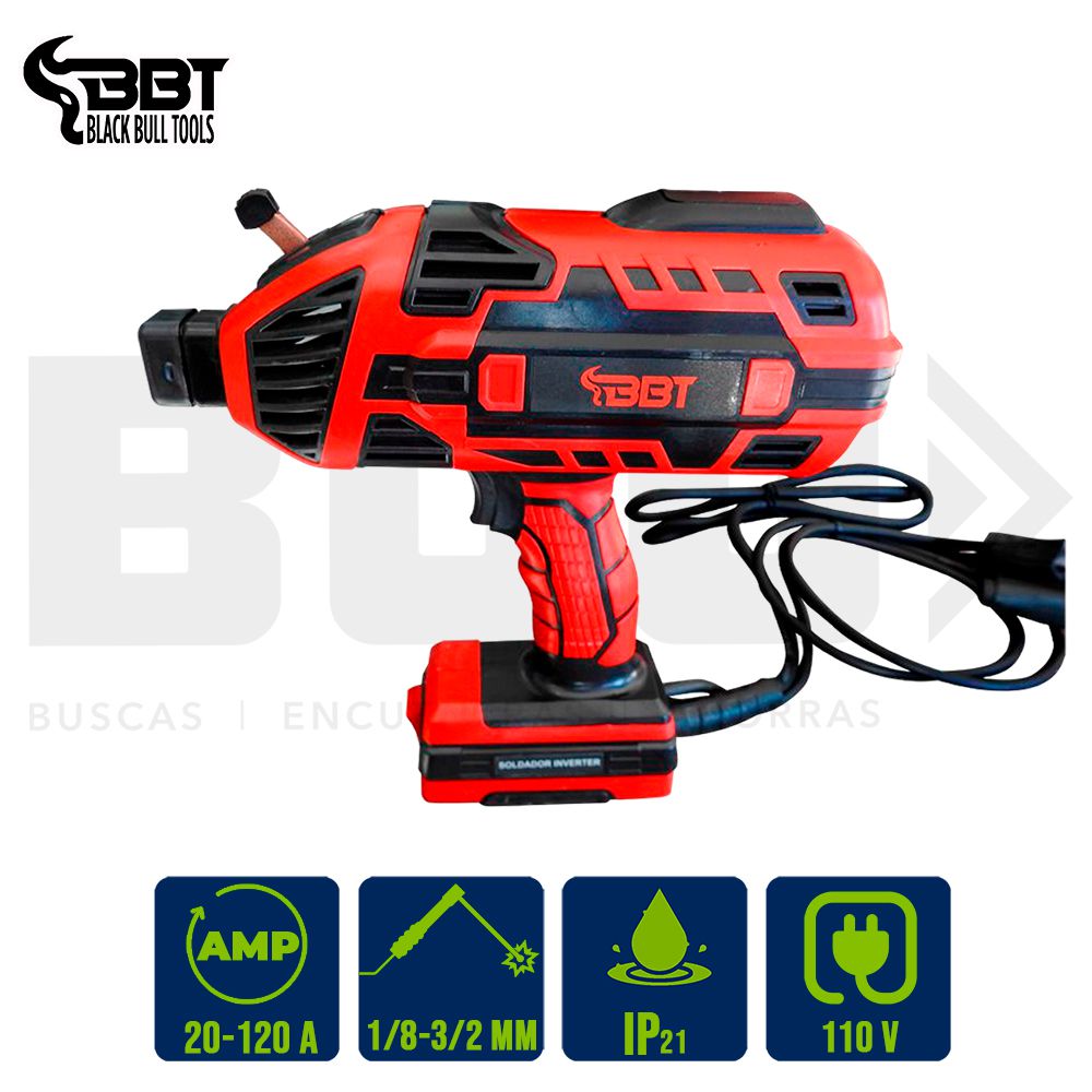 SOLDADOR INVERTER TIPO PISTOLA 110V 120AMP BBT ARC-120