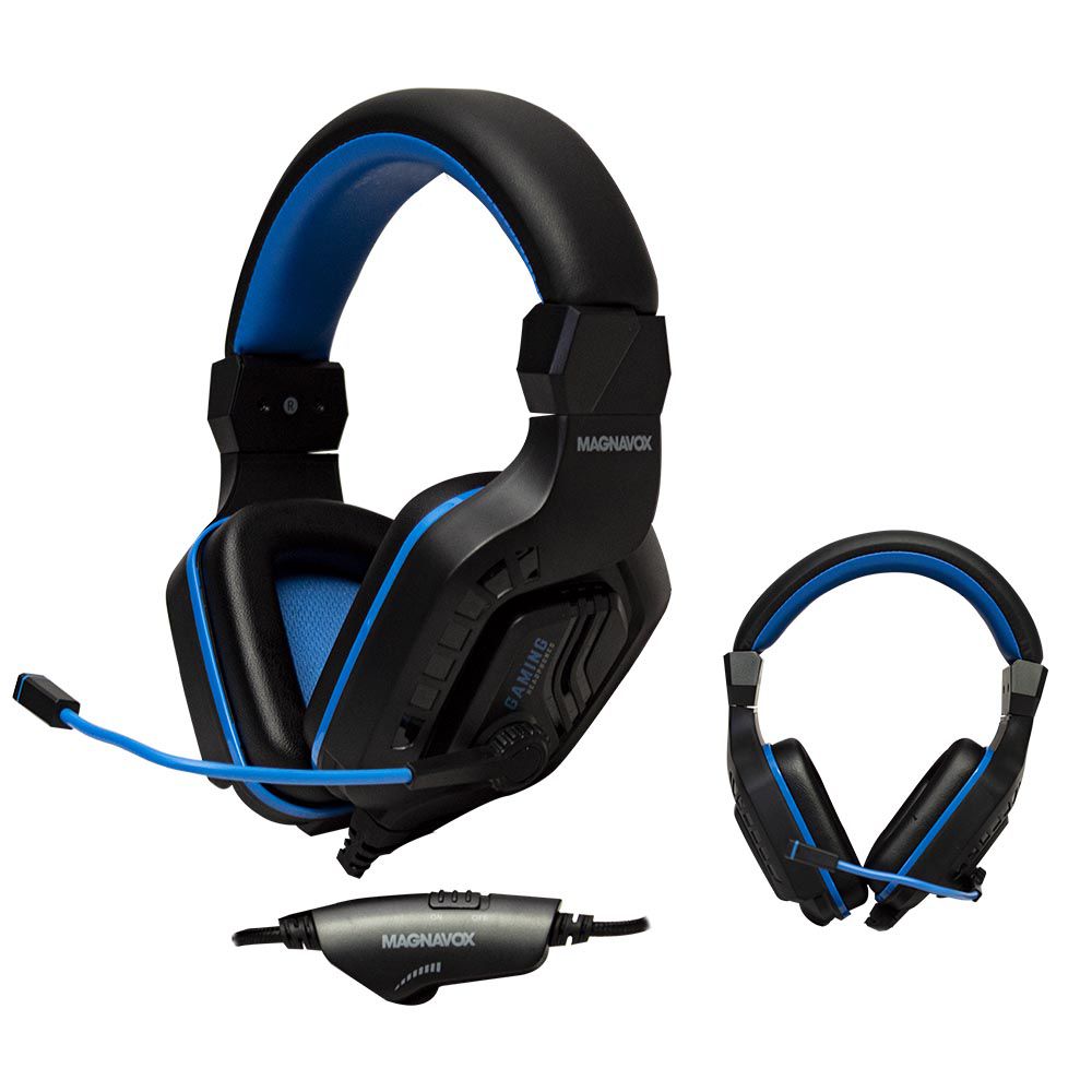 AUDIFONOS TIPO DIADEMA GAMING AZUL MAGNAVOX MGA3129-M0
