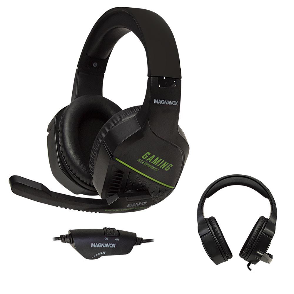 AUDIFONOS T/DIADEMA GAMING C/MICROFONO NEGRO MAGNAVOX MGA4112-M0