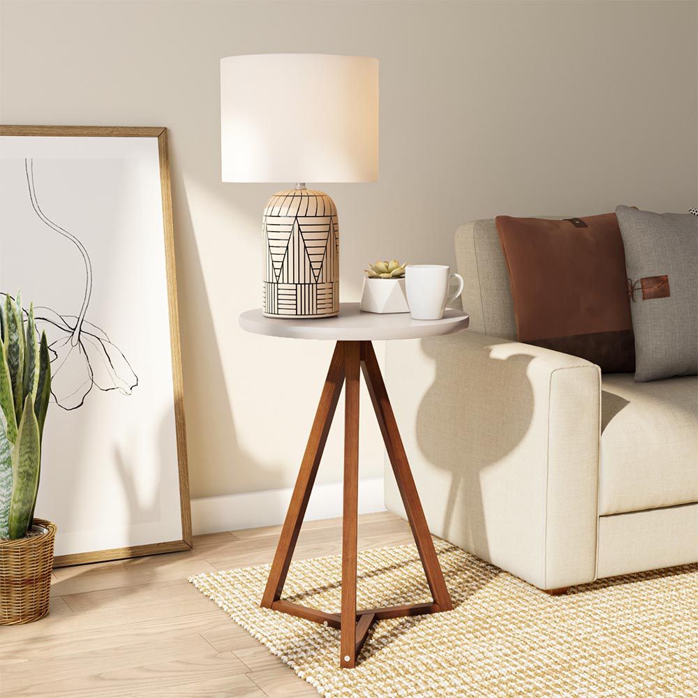 MESA LATERAL CAFE/BLANCO 70X50 735