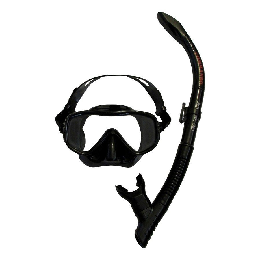 CARETA Y SNORKEL COMANDO AQU-AQC02B-BK