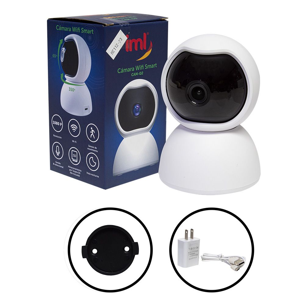 CAMARA SEGURIDAD WIFI SMART 1080P 5V CON SENSOR MOV. IML CAM-Q2 (NC)