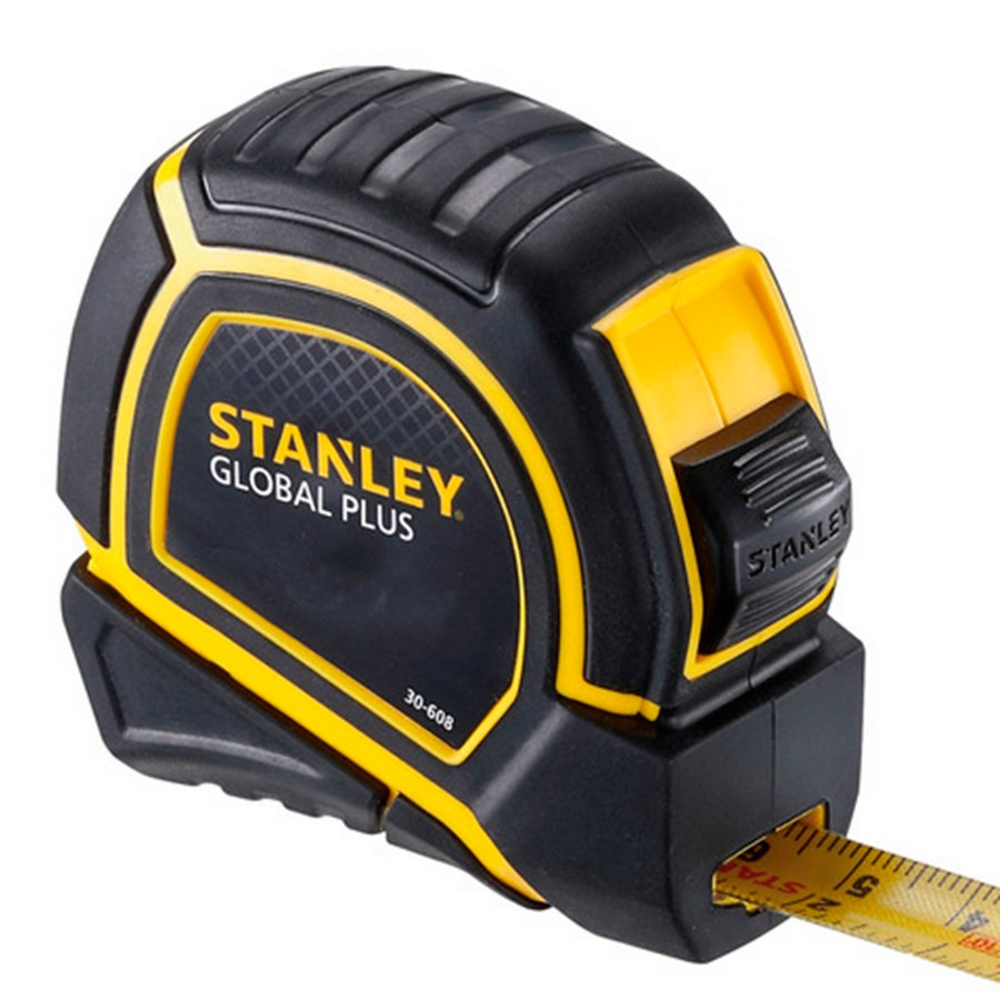 CINTA METRICA ERGONOMICA 5 MTS. GLOBAL PLUS STANLEY 30-716