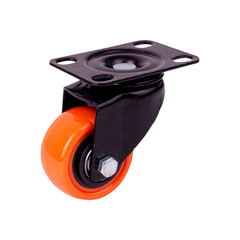 RUEDA NARANJA INDUST. GIRAT. SIN FRENO 2 SB-649/RB-3316-2 NARANJA