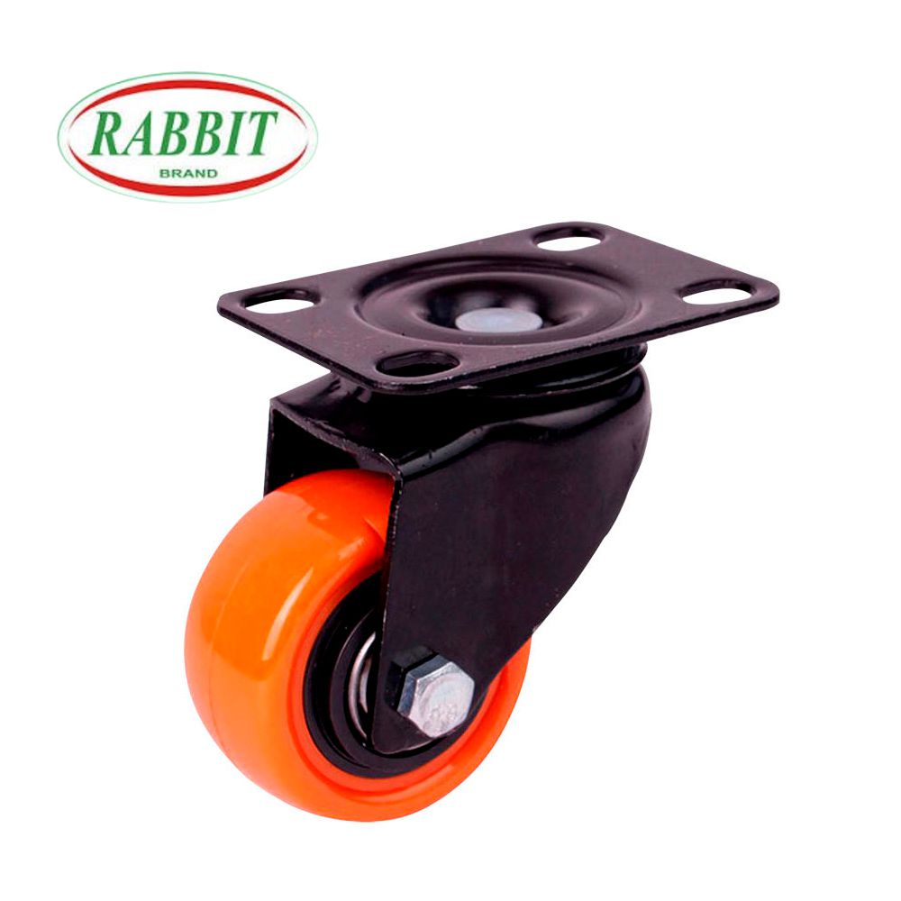 RUEDA NARANJA INDUST. GIRAT. SIN FRENO 2 SB-649/RB-3316-2 NARANJA