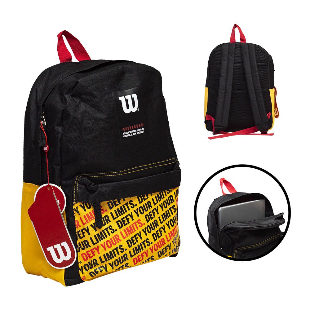 MOCHILA WILSON DAGER UNISEX NEGRO/AMARILLO 65.010528BL