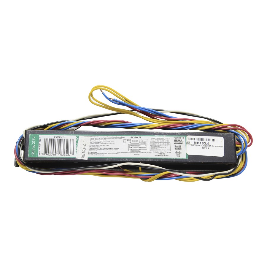 BALASTRO ELECTRONICO P/TUBO T8 4 X 32W 110-277V UL SYLVANIA