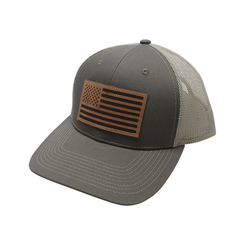 GORRA OUTDOOR AMERICA FLAG LEATHER USA771CAMO-KHB