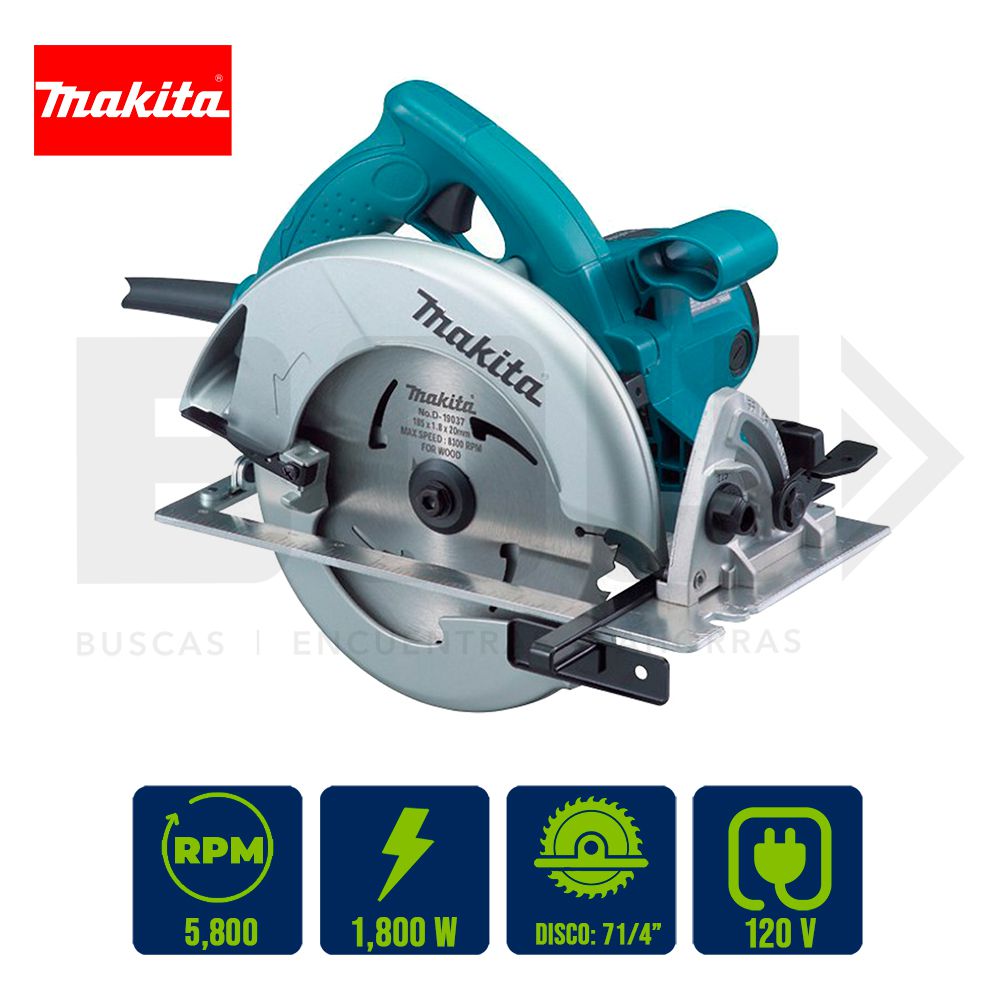 SIERRA CIRCULAR MAKITA 7 1/4 PULG 1800W 5007NB