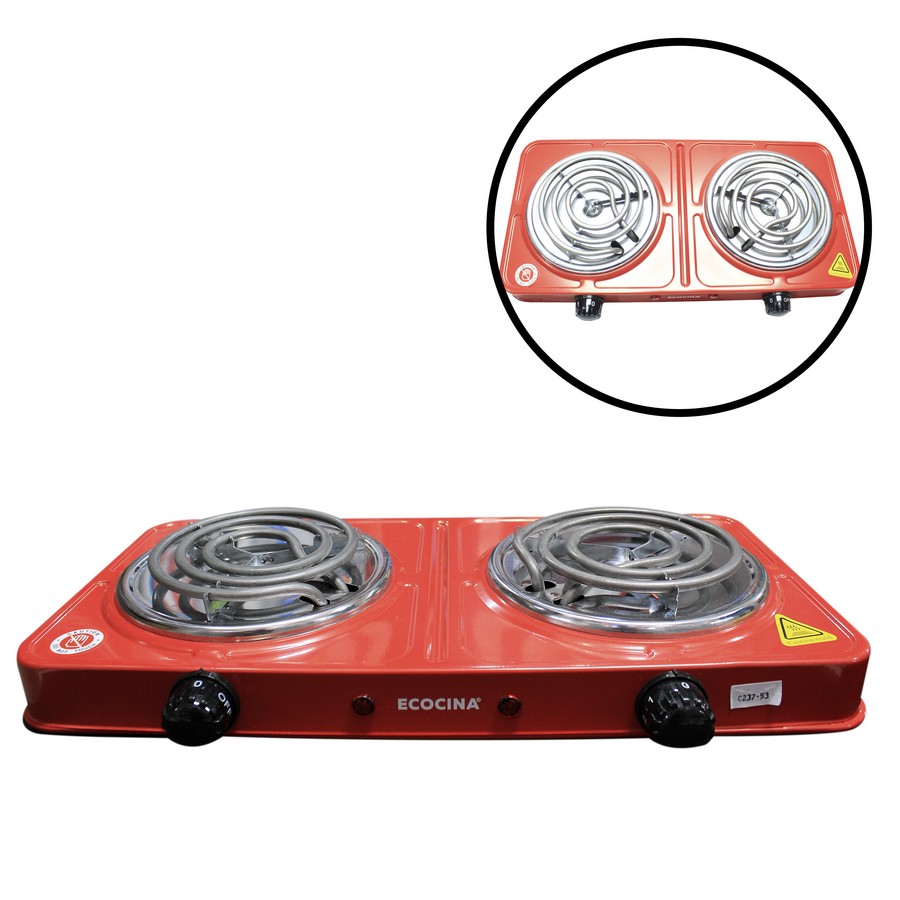 COCINA DE MESA ELECTRICA 2Q ROJA ECOCINA C-E2