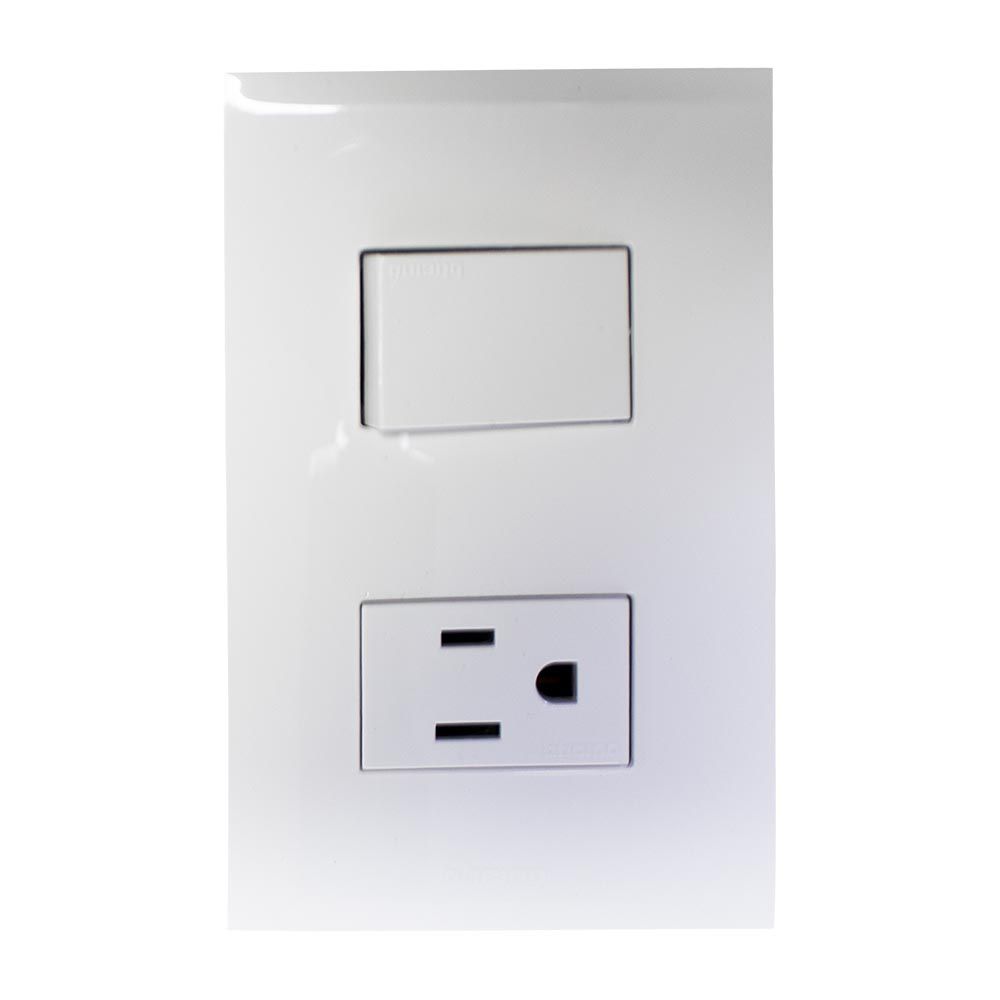 SWITCH Y TOMA POLARIZADO INTEGRADO BLANCO NOBILE AF2231EB