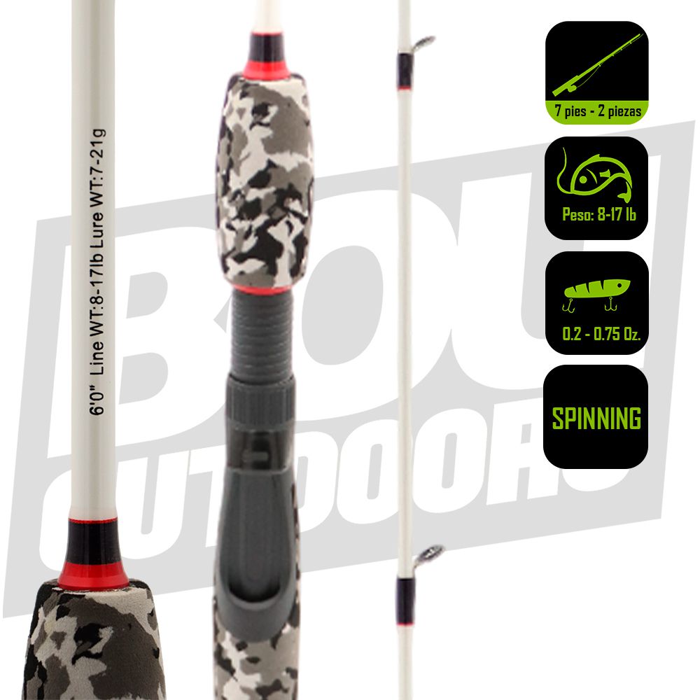 CAÑA PESCA SPINNING BLACK EAGLE 6PIES S-BE-ROD-6