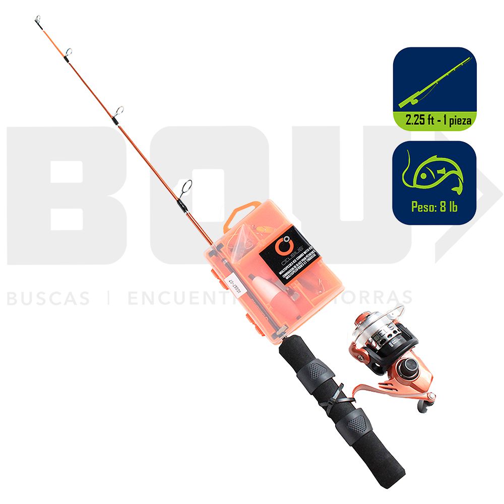 CAÑA PESCAR  CON CARRETE  CELSIUS MH 2.24 PIES CR2F-MS ICE