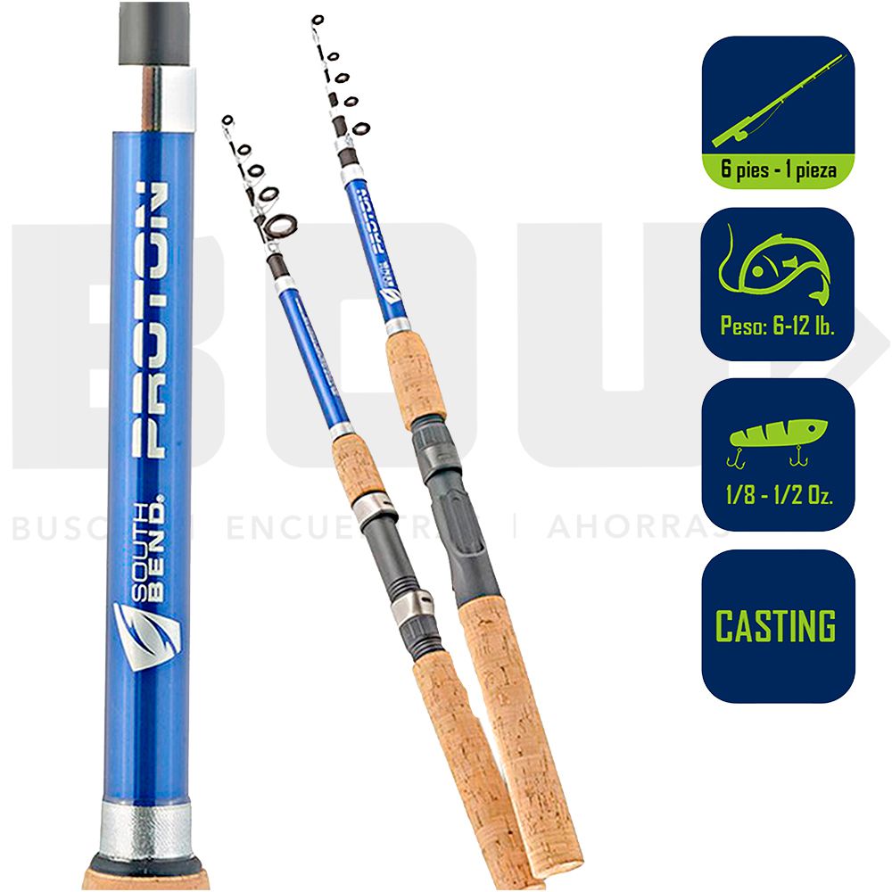 CAÑA PESCA CASTING PROTON 6 PIES 5SEC TELESC SBP-605M/TSC