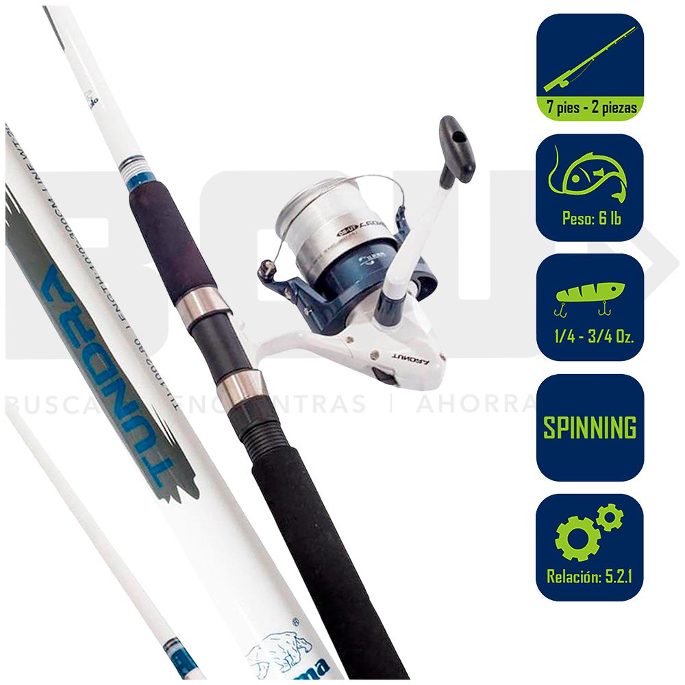 SPINNING COMBO OKUMA TUNDRA 50 7 PIES TU-702-50