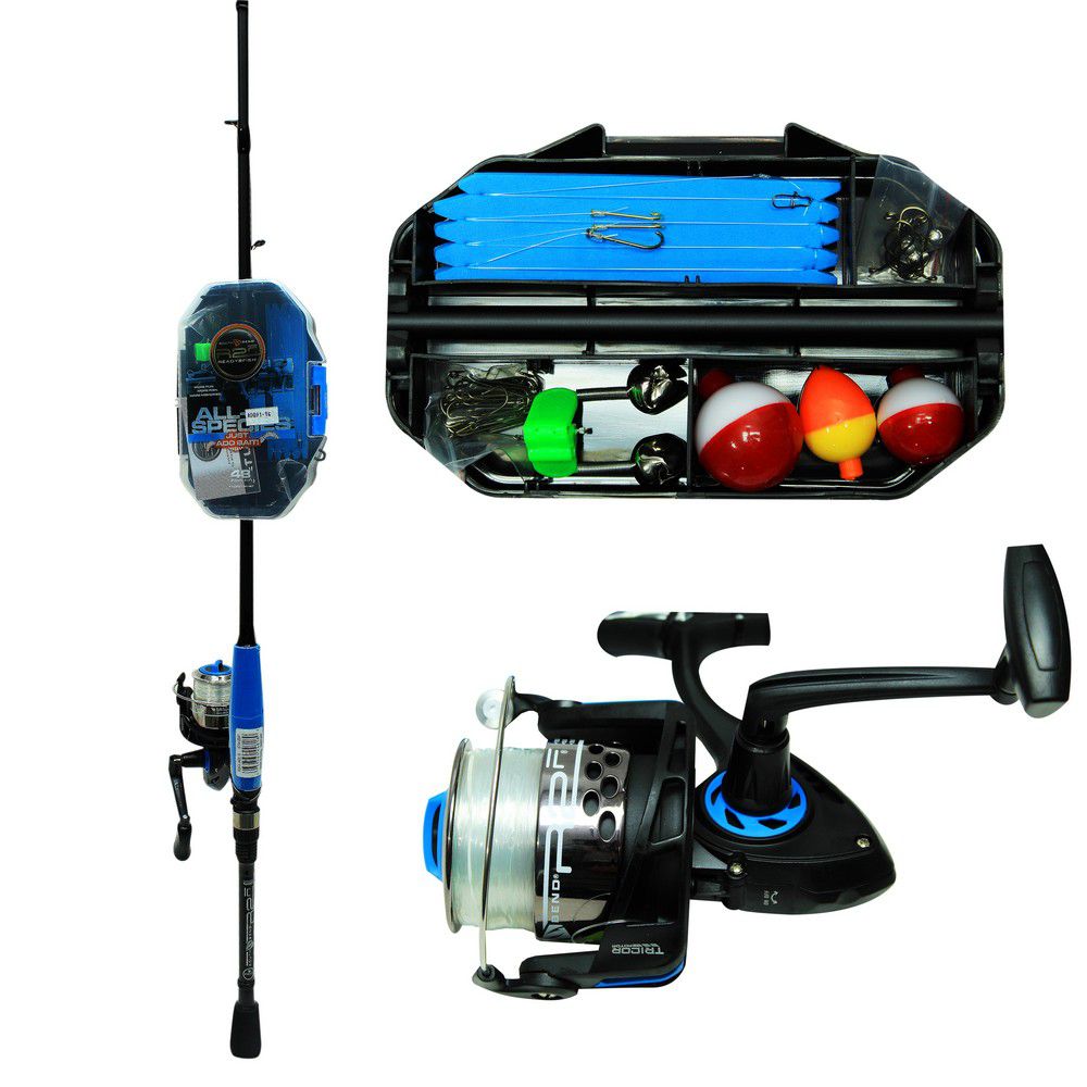 CAÑA PESCA  CON CARRETE  SPINNING R2FISH ALL SPECIES R2F4-JABL-S